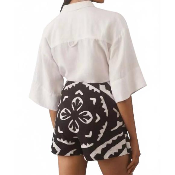 NEW LOVE THE LABEL maeve skort in black and cream - Picture 2 of 3